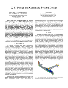 X-57 Power and Command System Design