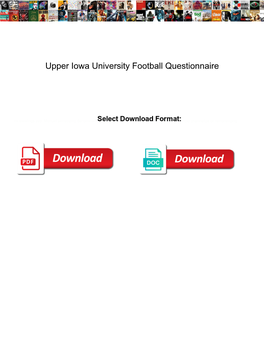 Upper Iowa University Football Questionnaire