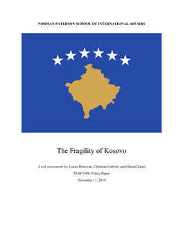 The Fragility of Kosovo