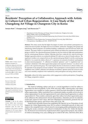 Residents' Perception of a Collaborative Approach With