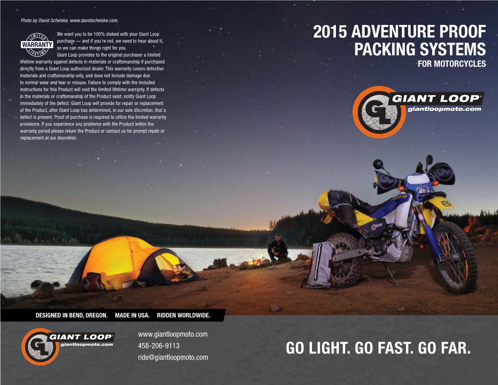 2015 Adventure Proof Packing Systems