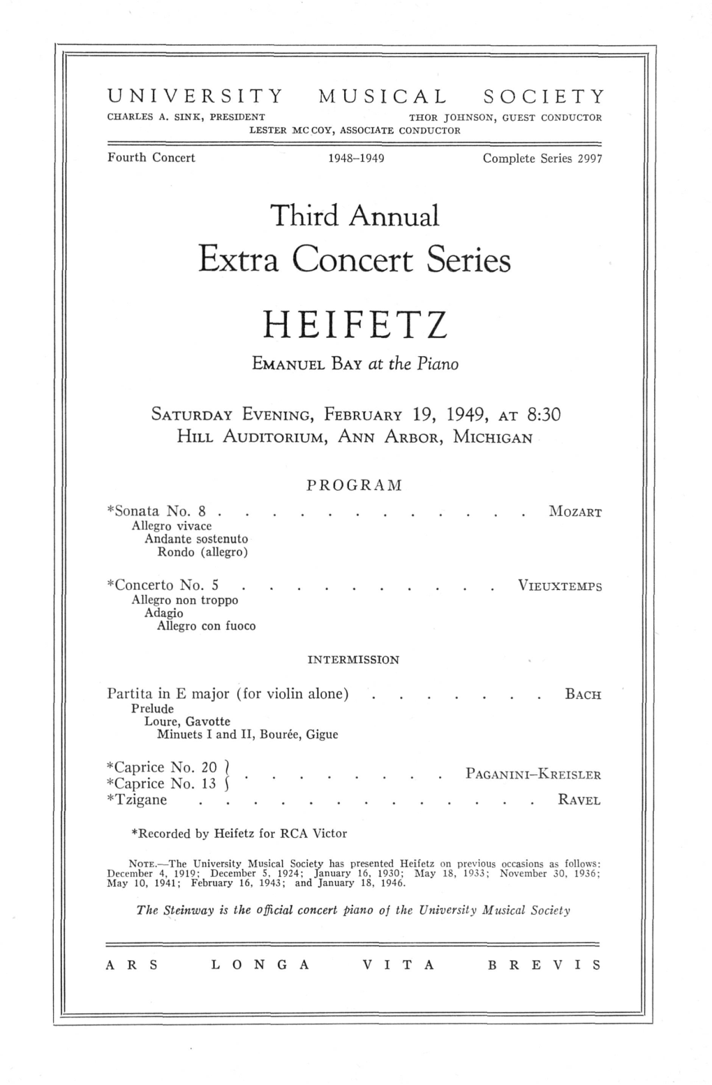 HEIFETZ EMANUEL BAY at the Piano