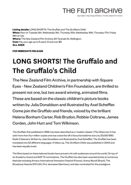 The Gruffalo Press Release