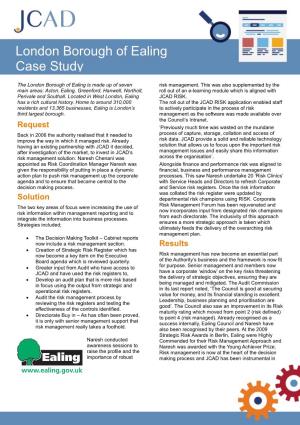 London Borough of Ealing Case Study