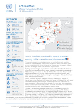 AFGHANISTAN South: Hostilities Continued in Several Provinces