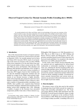 Observed Tropical Cyclone Eye Thermal Anomaly Profiles Extending Above 300