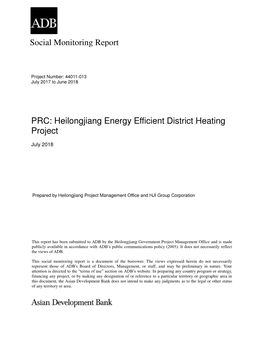 Heilongjiang Energy Efficient District Heating Project