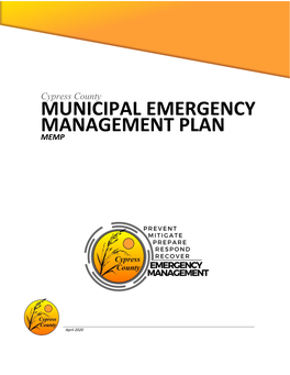 Cypress County Municipal Emergency Management Plan