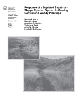Response of a Depleted Sagebrush Steppe Riparian System to Grazing Control and Woody Plantings