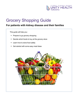 Grocery Shopping Guide for Patients with Kidney Disease and Their Families