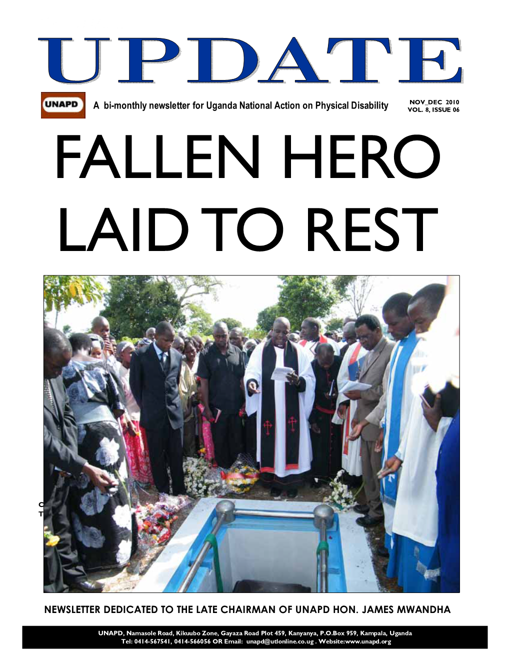 UNAPD Enewsletter-Mwandha's Death