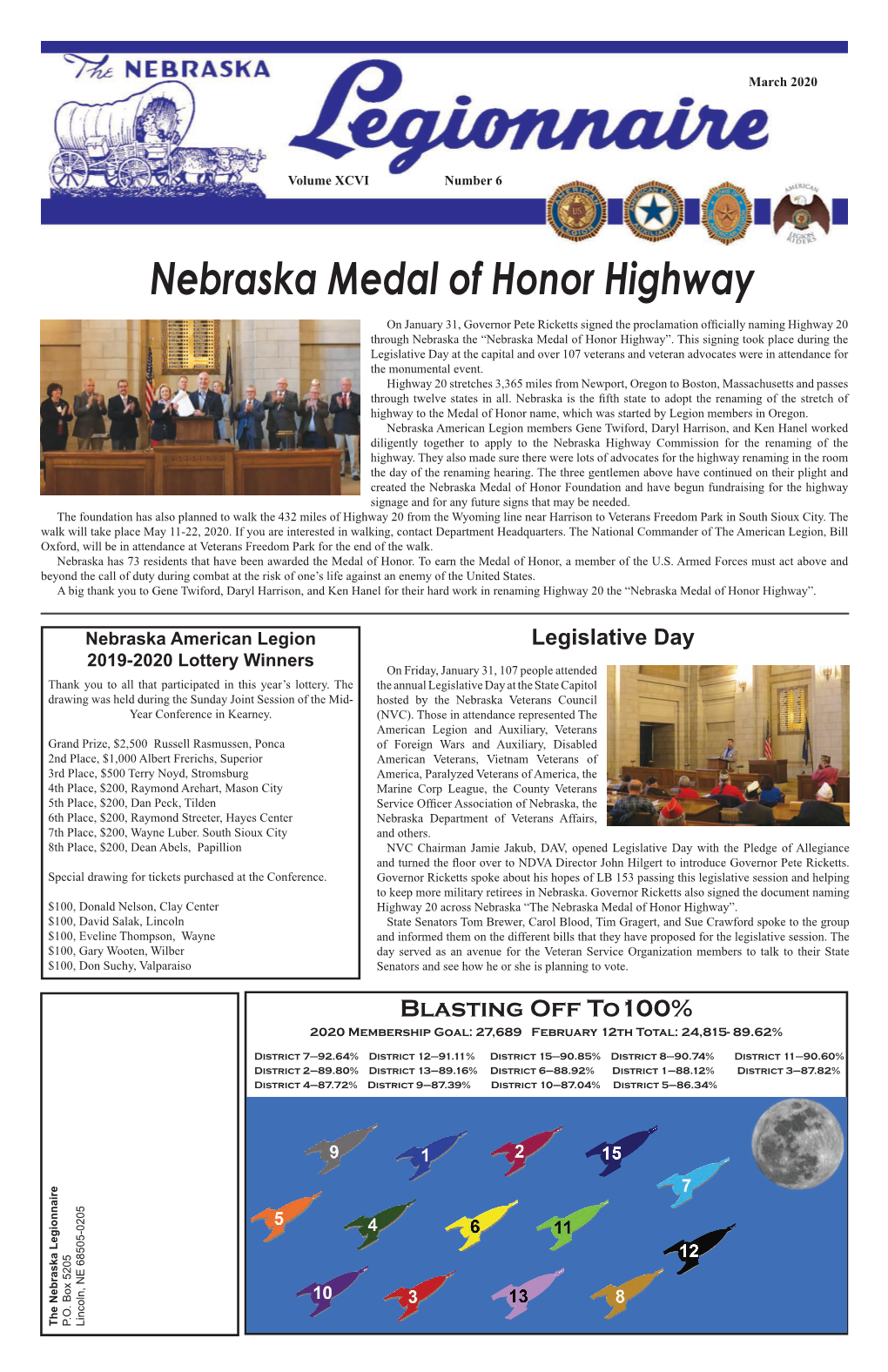 NEBRASKA MEDAL of HONOR HIGHWAY to My Attention Or to My Address As • Year-End Impact Reports Listed in the ABC Book Under Past Presidents Parley