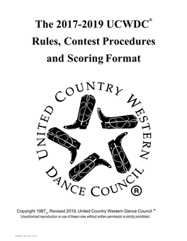 The 2017-2019 UCWDC Rules, Contest Procedures and Scoring