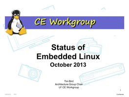 Status of Embedded Linux (2013)