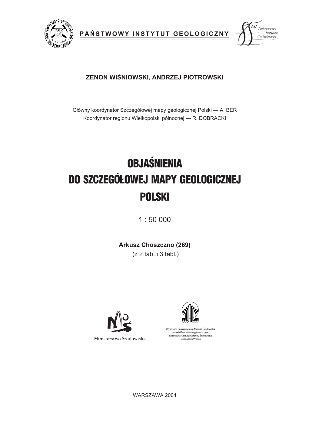 Objaœnienia Do Szczegółowej Mapy Geologicznej Polski