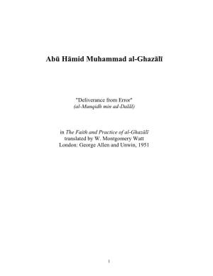 Abū Hāmid Muhammad Al-Ghazālī