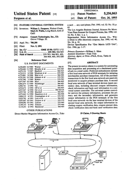 |||||IIIHIIIHIIII US005256863A United States Patent (19) 11) Patent Number: 5,256,863 Ferguson Et Al