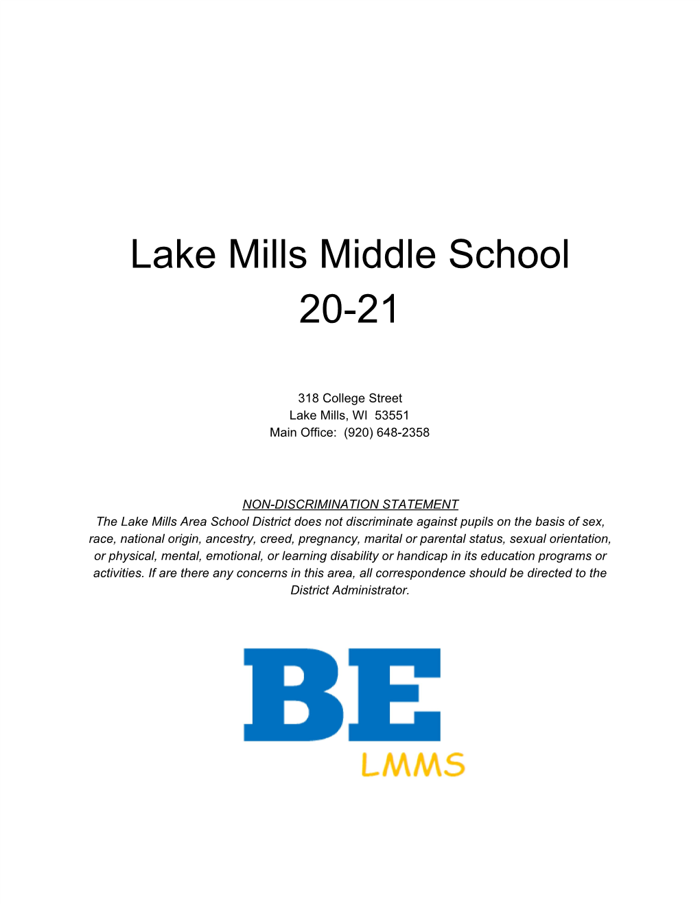 Lake Mills Middle School 20-21