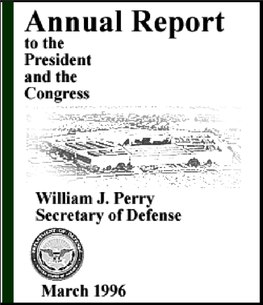1996 Annual Defense Report Table of Contents