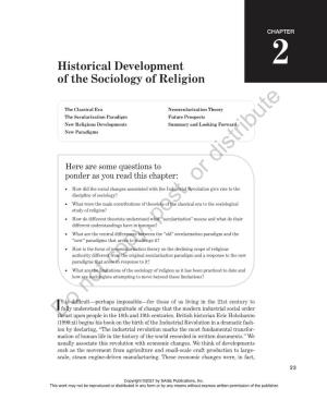 Chapter 2: Historical Development of the Sociology of Religion