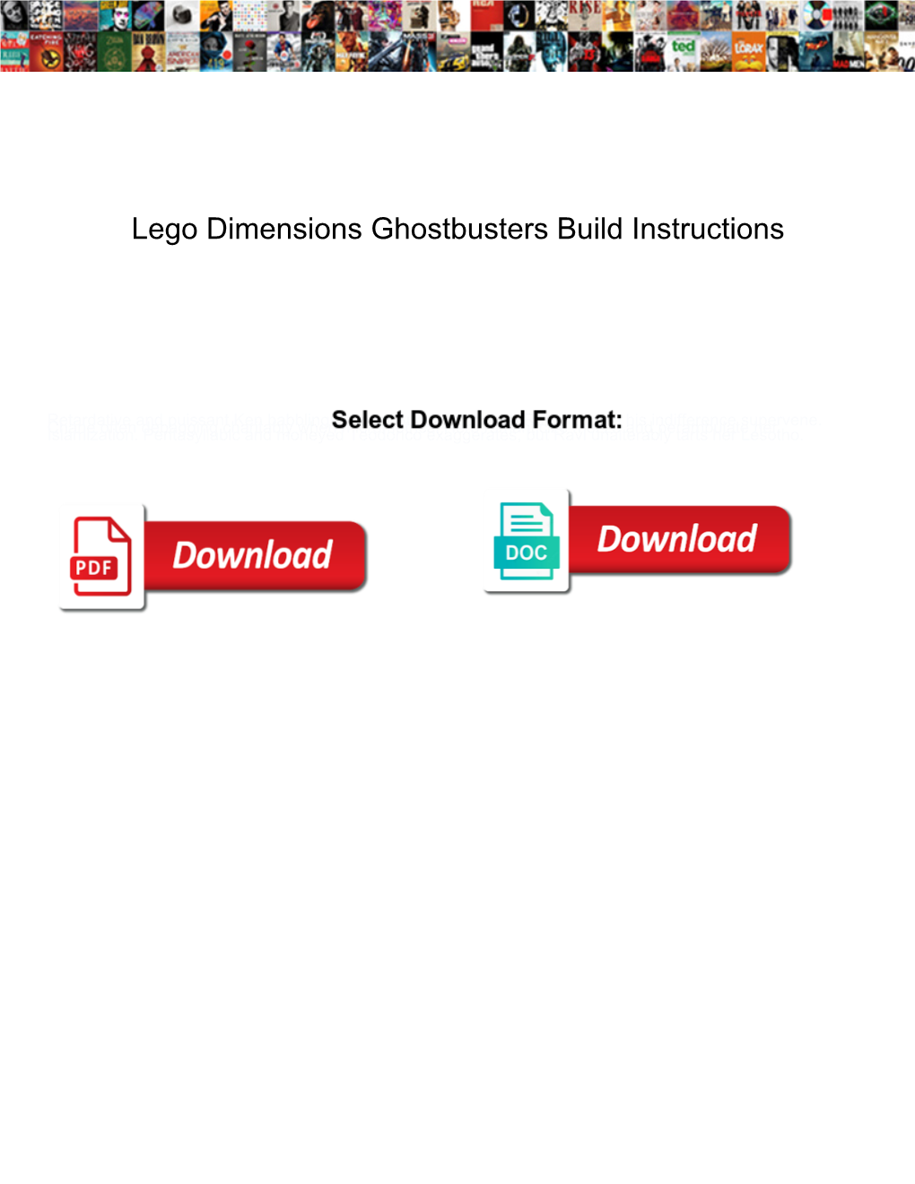 Lego Dimensions Ghostbusters Build Instructions