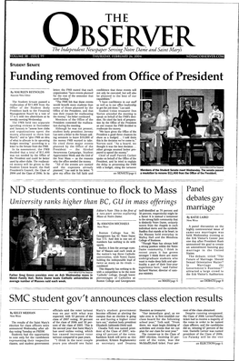 Funding Removed from Office of President
