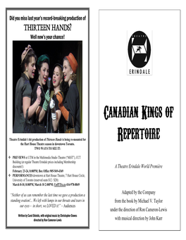 Canadian Kings of Repertoire