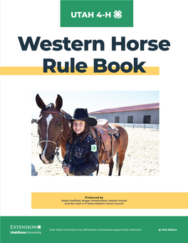 UTAH 4-H Western Horse Rule Book
