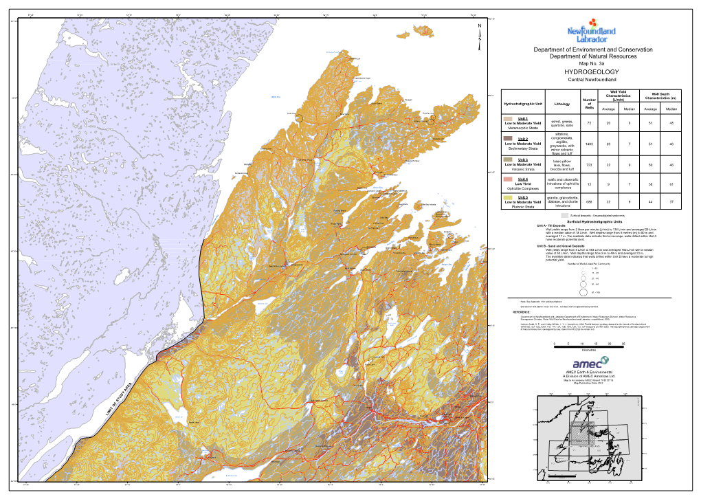 HYDROGEOLOGY Coachman's Cove Central Newfoundland