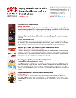 Perpich Library: Equity, Diversity and Inclusion Professional