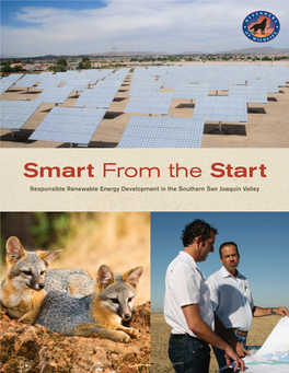 Smart from the Start Responsible Renewable Energy Development in the Southern San Joaquin Valley Acknowledgements