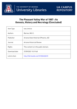 THE PLEASANT VALLEY WAR of 1887 Killed Near Pleasant Valley In