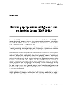 Derivas Y Apropiaciones Del Guevarismo En América Latina (1967-1988)