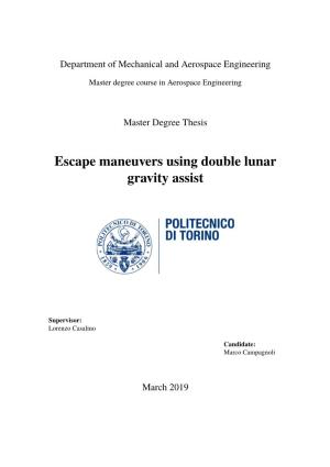 Escape Maneuvers Using Double Lunar Gravity Assist