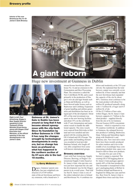 A Giant Reborn Huge New Investment at Guinness in Dublin Stream Krones Brewhouse (Brew- Dition and Modernity at the 255-Year House No