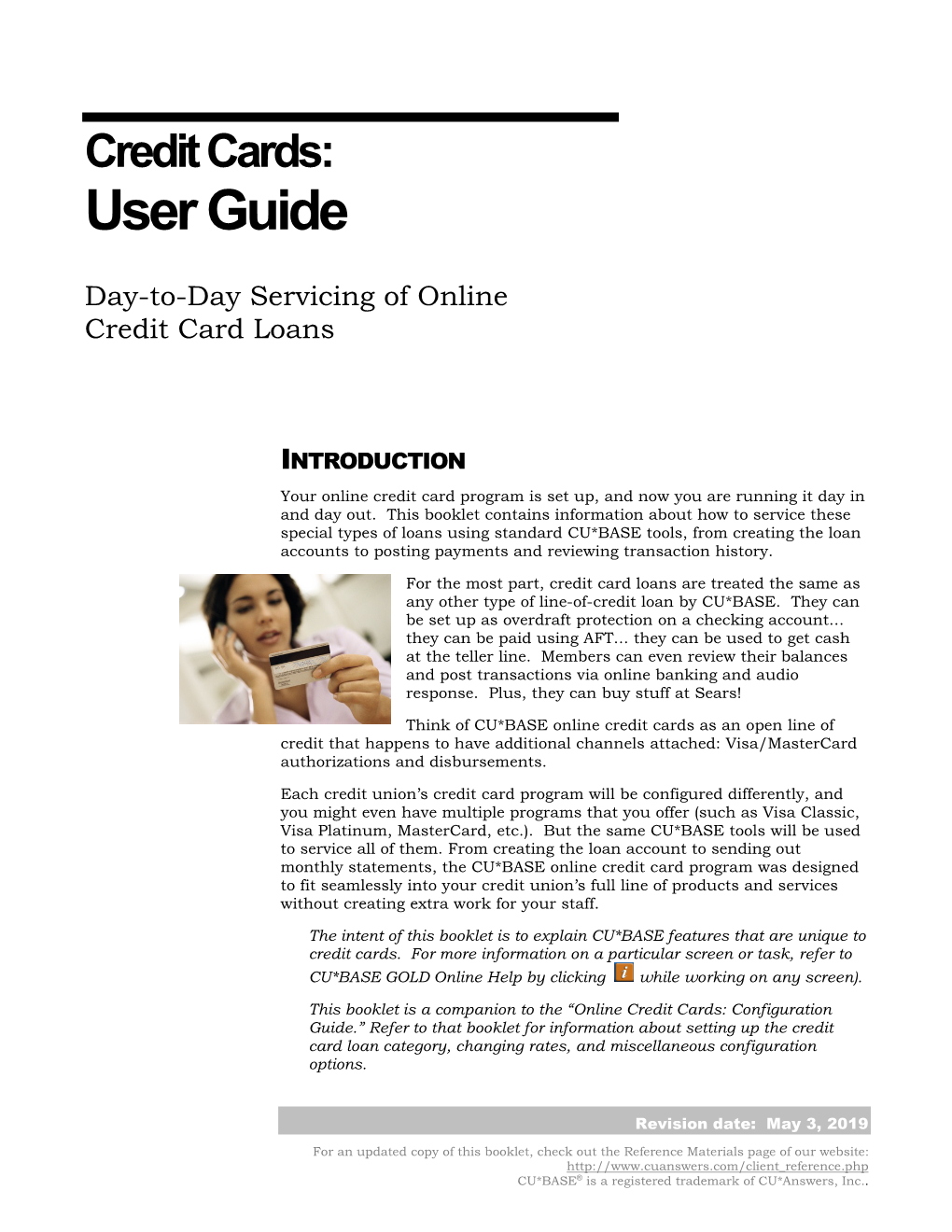 Credit Cards: User Guide