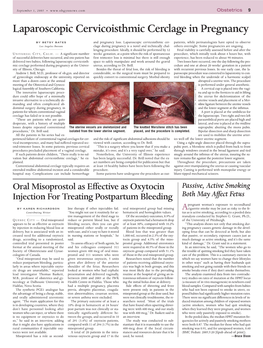 Laparoscopic Cervicoisthmic Cerclage in Pregnancy