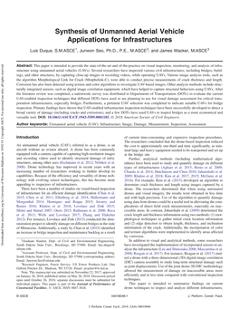 Synthesis of Unmanned Aerial Vehicle Applications for Infrastructures