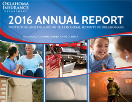 2016 ANNUAL REPORT Oklahoma Insurance Department