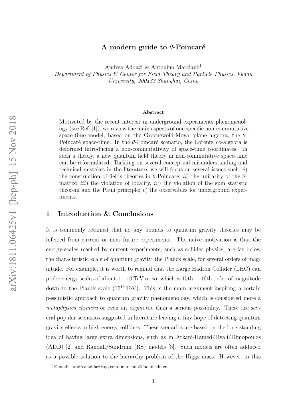 Arxiv:1811.06425V1 [Hep-Ph] 15 Nov 2018 Sapsil Ouint H Irrh Rbe Ftehgsms.How Mass