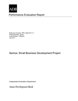 Samoa: Small Business Development Project
