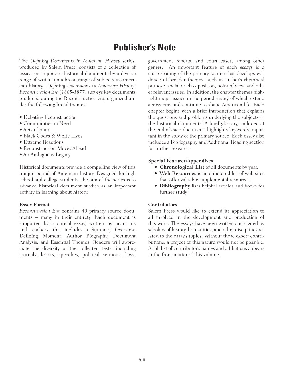 Publisher's Note