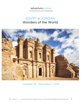 Egypt and Jordan Cultural Tour for Women