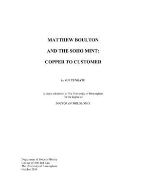 Matthew Boulton and the Soho Mint Numismatic Circular April 1983 Volume XCI Number 3 P 78
