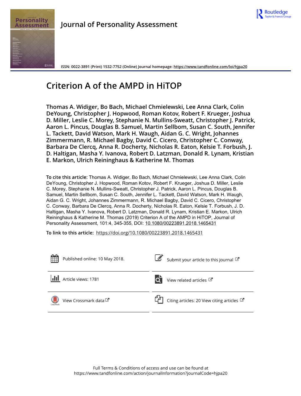 Criterion a of the AMPD in Hitop.Pdf