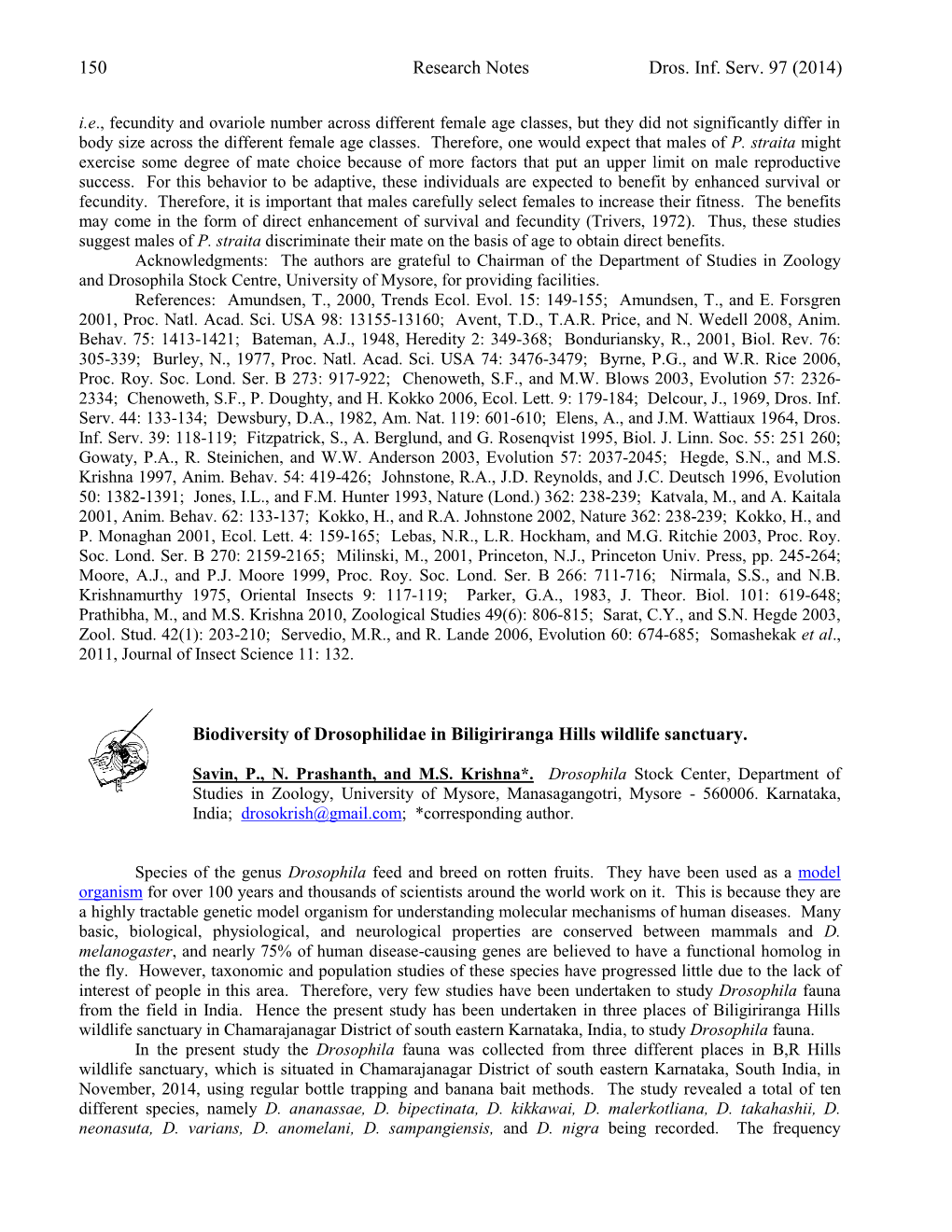 Kosuda, K. Viability of Drosophila Melanogaster Female Flies Carrying Melanotic Tumours. -- 96-40