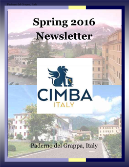 Spring 2016 Newsletter