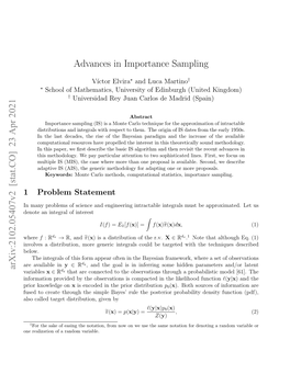 Advances in Importance Sampling Arxiv:2102.05407V2 [Stat.CO]