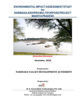 ENVIRONMENTAL IMPACT ASSESSMENT STUDY for NARMADA-KSHIPRA MULTIPURPOSE PROJECT MADHYA PRADESH