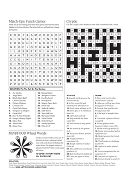 Cryptic Match-Ups: Fun & Games Mindfood Wheel Words